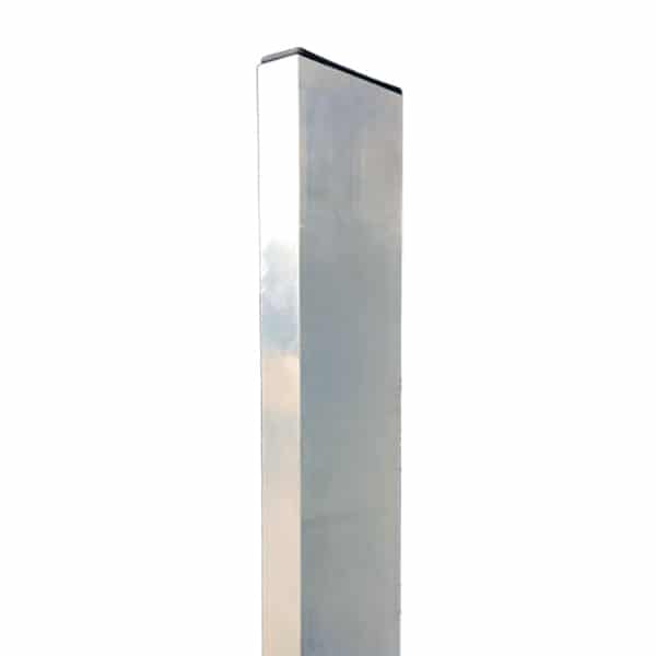 Alu staander 150*50, voor montage pulsgevers, H=1200+, instorten, onbehandeld