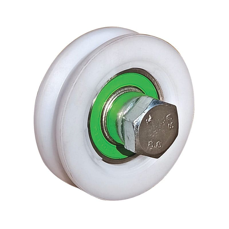 Wiel met ronde groef Ø20 mm - 80 mm - Enkel gelagerd